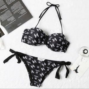 Black 2-piece swimwear